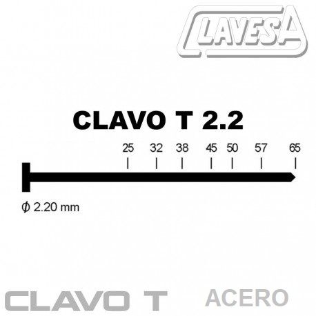 Clavo TN 2.2 acero 1 Clavo TN 2.2 acero