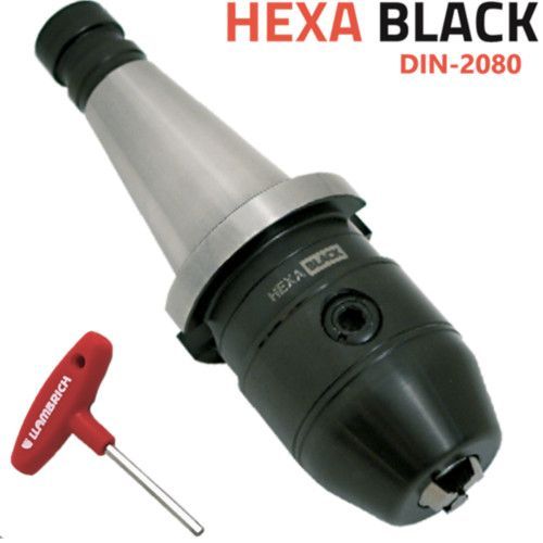 Portabrocas con cono integrado y llave hexagonal HEXA-BLACK DIN-2080 Llambrich 1 Portabrocas con cono integrado y llave hexagonal HEXA-BLACK DIN-2080 Llambrich