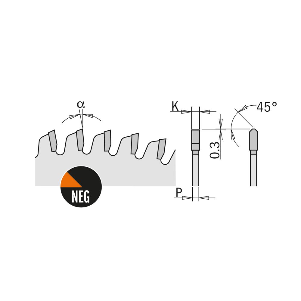 Sierra circular CMT para corte aluminio, PVC, laminados y materiales no ferrosos Ø300x3,2x30 Z96 TCG 2 Sierra circular CMT para corte aluminio, PVC, laminados y materiales no ferrosos Ø300x3,2x30 Z96 TCG - Imagen 2