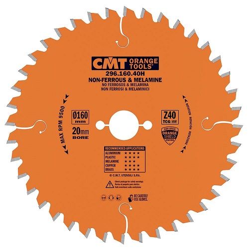 Sierra circular CMT para corte aluminio, PVC, laminados y materiales no ferrosos Ø190x2.8x30 Z40 TCG 1 Sierra circular CMT para corte aluminio, PVC, laminados y materiales no ferrosos Ø190x2.8x30 Z40 TCG