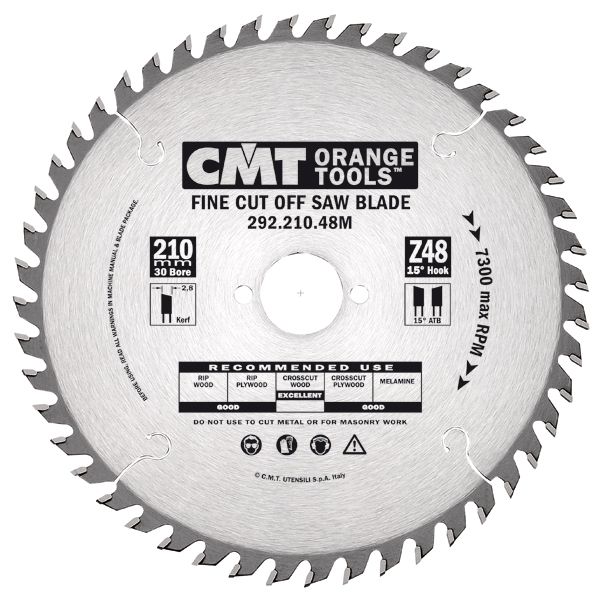 Sierra circular corte precisión CMT Ø230x2.8x30 Z64 15ºATB 1 Sierra circular corte precisión CMT Ø230x2.8x30 Z64 15ºATB