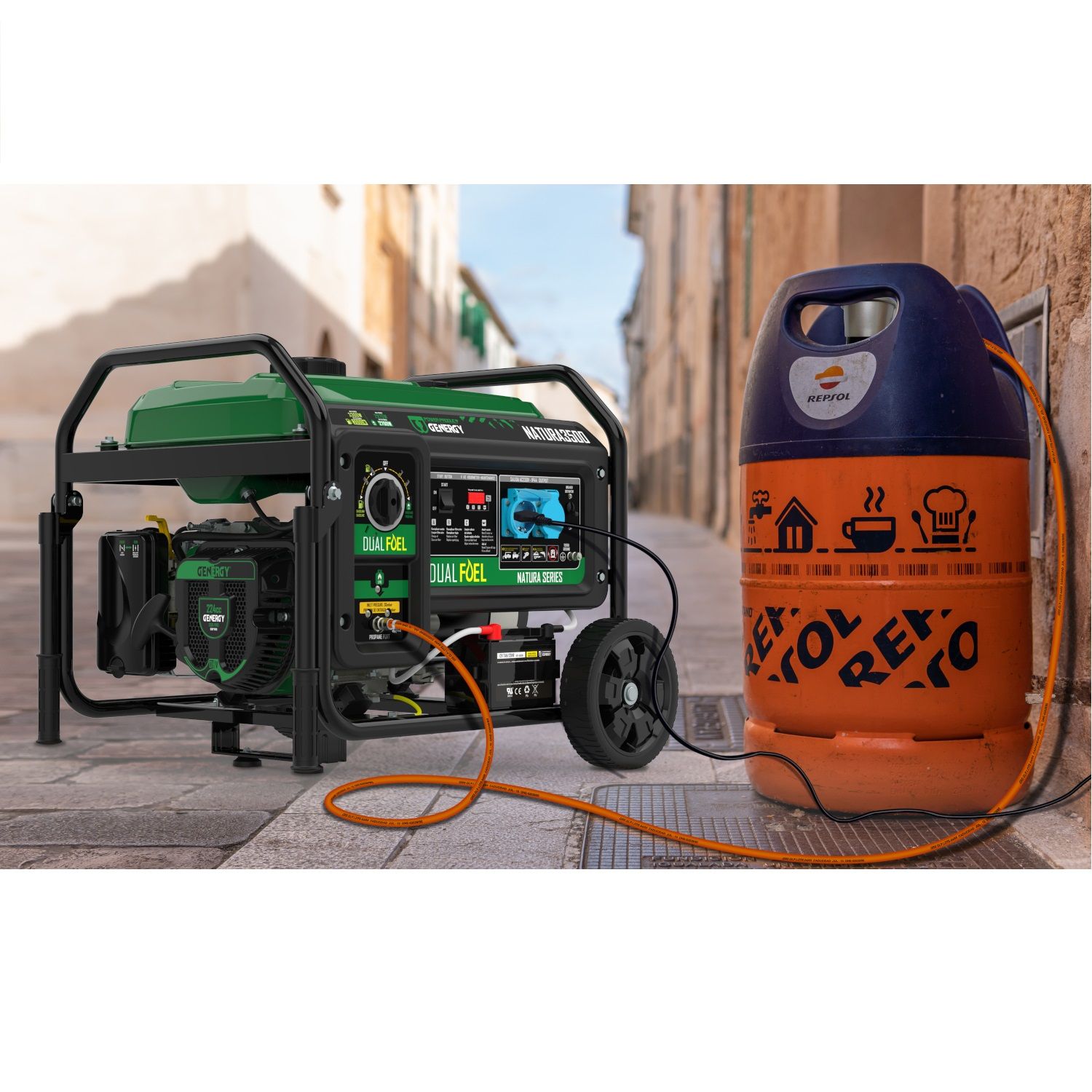 Generador de gas/gasolina Genergy Natura 3300 (3300W/230V) 8 Generador de gas/gasolina Genergy Natura 3300 (3300W/230V) - Imagen 8