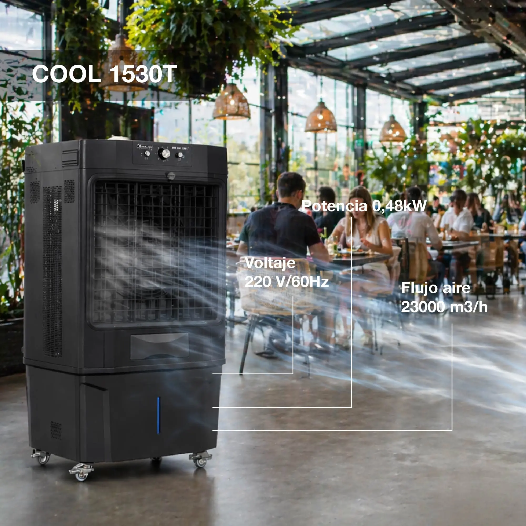 Climatizador evaporativo GARLAND COOL 1530T 2 Climatizador evaporativo GARLAND COOL 1530T - Imagen 2
