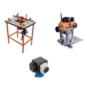 CMT7E + PRO: Fresadora CMT7 + Mesa Profesional + Interruptor de seguridad