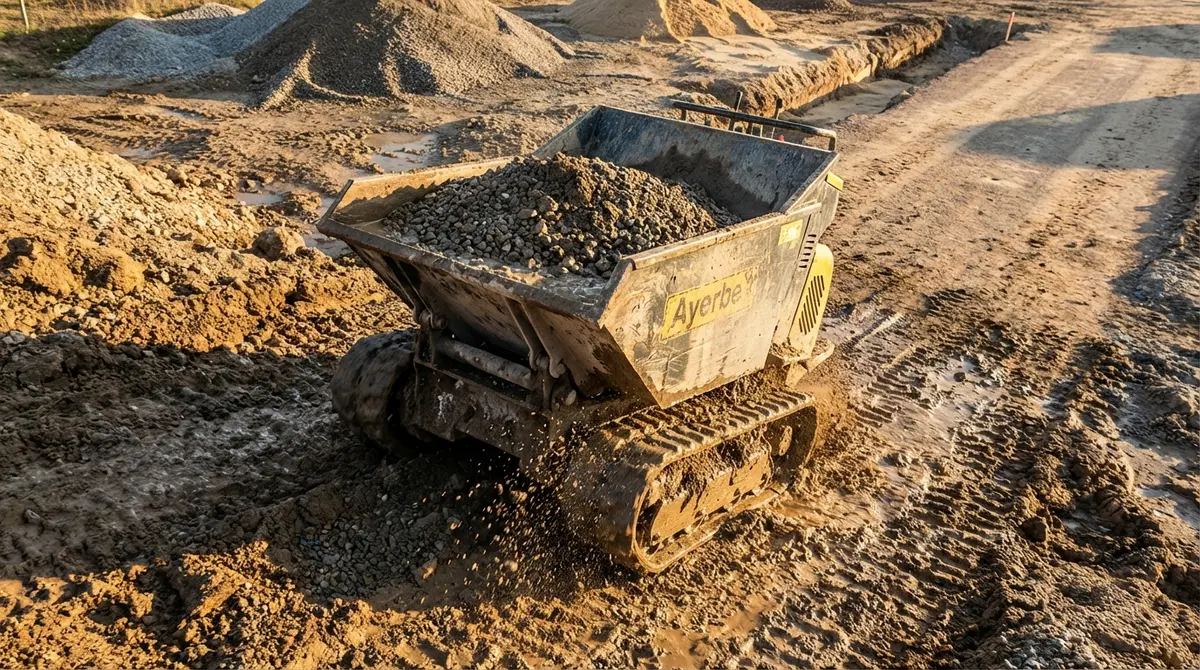 Mini dumper o carretilla: diferencias clave y cuándo usar cada uno 3 Mini dumper o carretilla: diferencias clave y cuándo usar cada uno - detalle 2