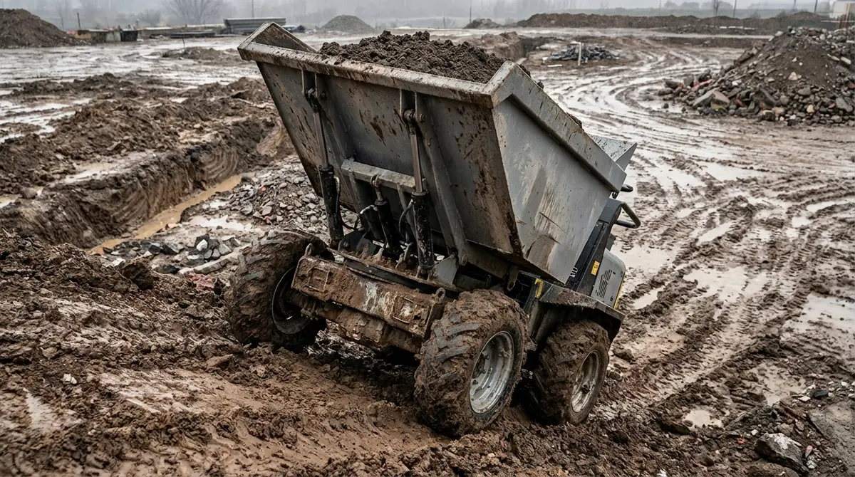Mini dumper o carretilla: diferencias clave y cuándo usar cada uno 2 Mini dumper o carretilla: diferencias clave y cuándo usar cada uno - detalle