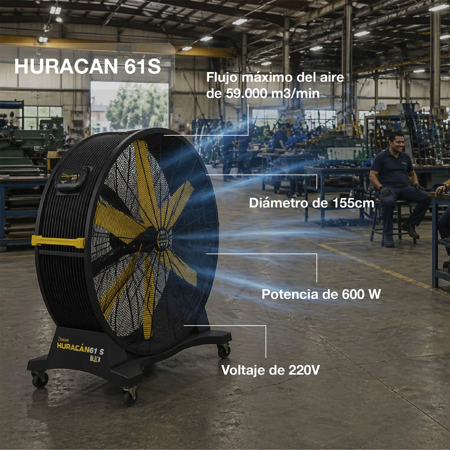 Ventilador GARLAND HURACAN 61S 2 Ventilador GARLAND HURACAN 61S - Imagen 2