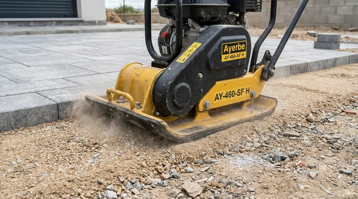 Bandejas vibrantes y compactación de suelos: cómo elegir modelo y potencia - detalle