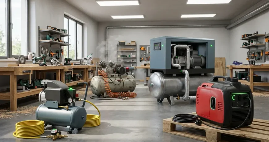 Eficiencia energética en compresores y generadores: qué mirar antes de comprar 1 Eficiencia energytica en maquinaria de obra quy mirar portada